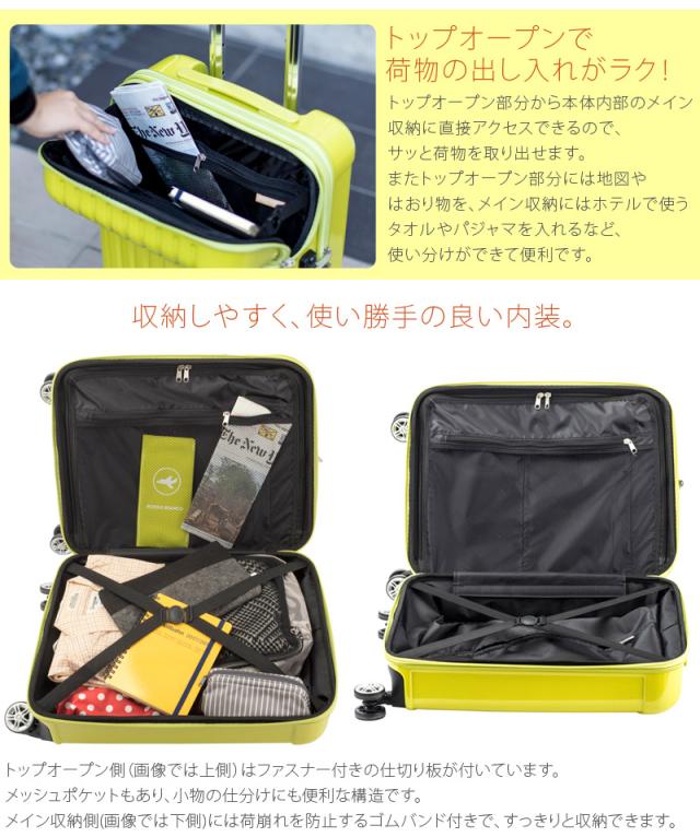 【機内持ち込み】 アクタス TOPS スーツケース Sサイズ 33L トップオープン TSAロック ダブルキャスター ハードキャリー 74-20310 ( ACTUS フロントオープン )_1