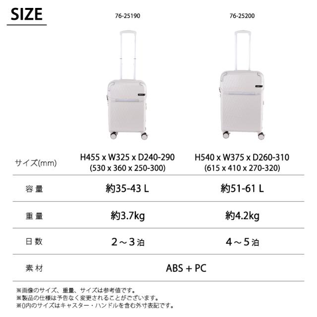 トラベリスト アクセル スーツケース Mサイズ 51L/61L 3-5泊 76-25200 トップオープン 容量拡張 ストッパー ドリンクホルダー TSAロック 受託手荷物対応 ( TRAVELIST 拡張機能 ホイールストッパー )_11