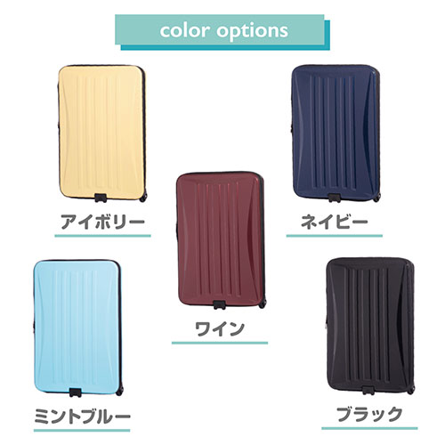 機内持込み 送料無料 アジアラゲージ A.L.I 折りたたみ 簡単 スーツケース Locobox 薄い 40L 抗菌 Ali 軽量 ポリカーボネイト ペットボトルホルダー ファスナー LC-5725-18 キャリーケース_2