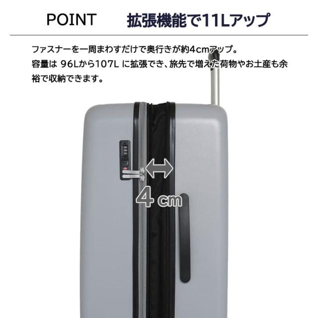 ポケモン スーツケース キャリーケース ピクセルアート PK-0881-67 96L 107L 7泊 10泊 Lサイズ マチ拡張 ダブルキャスター TSAロック ダイヤルロック ネームタグ付き 大容量 旅行 出張 送料無料_6
