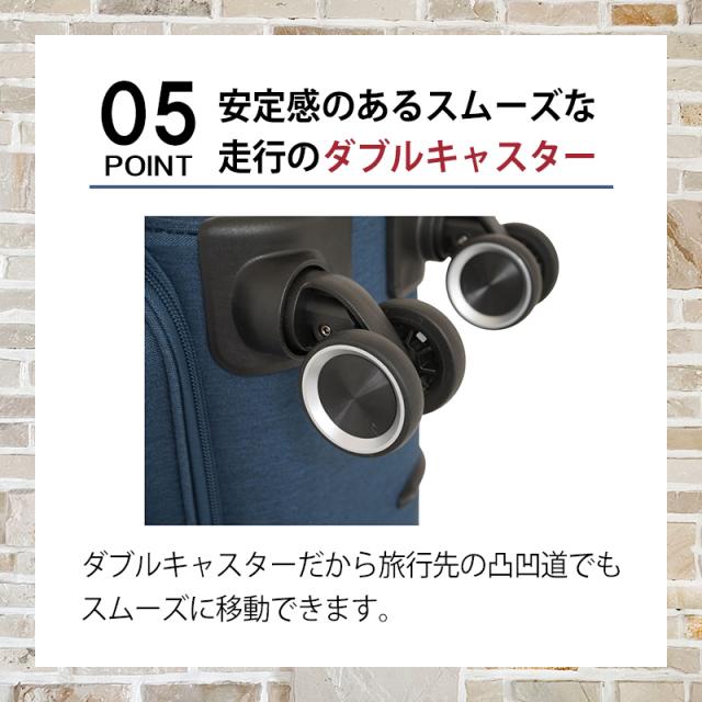 【機内持ち込み可】 moz モズ ソフトキャリーケース Sサイズ 33L 3〜4泊 フロントオープン トップポケット ダブルキャスター MZ-0239-48_6