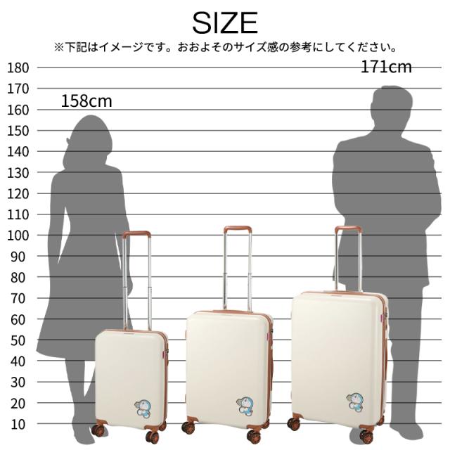 シフレ ドラえもん スーツケース Lサイズ 77L 5〜7泊 ジッパータイプ ダブルキャスター シフレロック TSAロック HPL2334-65 キャリーケース_10