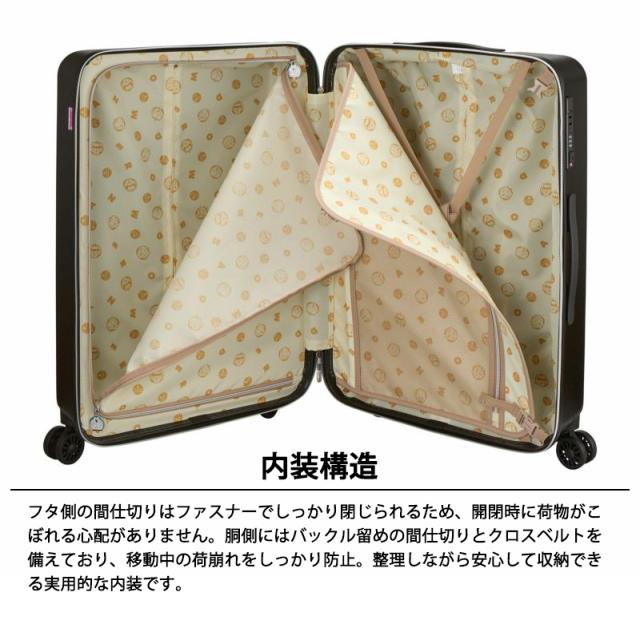 シフレ ドラえもん スーツケース Lサイズ 77L 5〜7泊 ジッパータイプ ダブルキャスター シフレロック TSAロック HPL2334-65 キャリーケース_5
