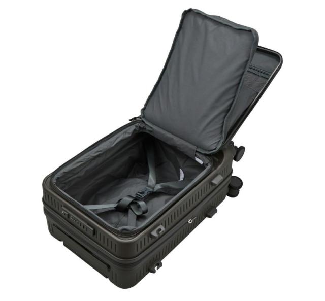 【機内持ち込み可】 シフレ ハピタスプラス RPET スーツケース Sサイズ 32〜37L フロントオープン ストッパー付き ダブルキャスター 静音 カップホルダー 容量拡張 HPL2328-49_8