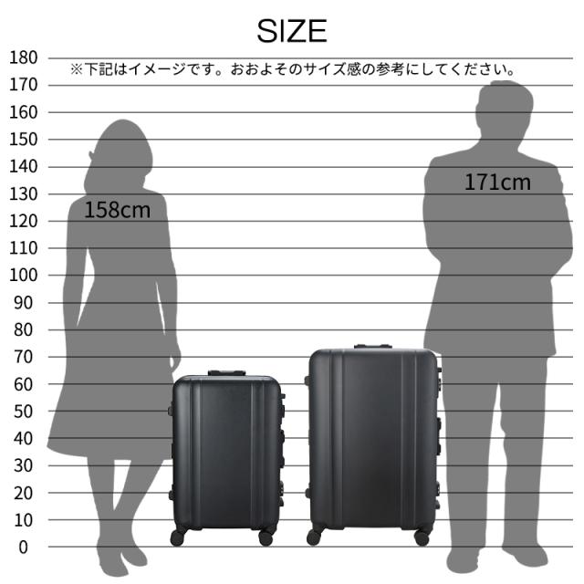 シフレ ゼログラ ZEROGRA スーツケース Mサイズ 53L 約4.0kg 超軽量 マグネシウムフレーム ポリカーボネート HINOMOTO 静音 キャスターストッパー ZER1160-57_10