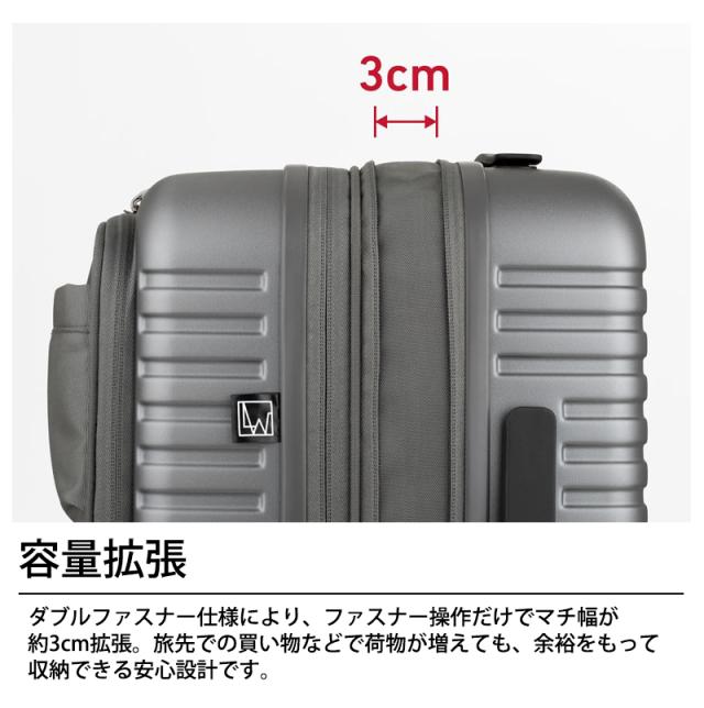 【機内持ち込み可】 レジェンドウォーカー SOFTARD ソフタード スーツケース SSサイズ 34〜38L フロントオープン 容量拡張 クッション付きダブルキャスター TSロック 4500-47_1