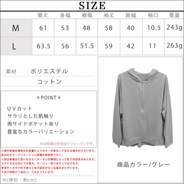 メール便送料無料 パーカー レディース おしゃれ 春 薄手 Uv ロング 大きい 春服 レディースファッション ジップアップパーカー 可愛い の通販はau Pay マーケット One Style Of Self