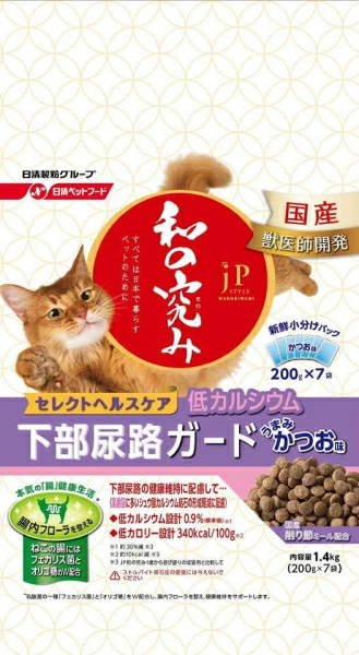 ペットライン　ＪＰスタイル　和の究み　セレクトヘルスケア　下部尿路ガード　低カルシウム　１．４ｋｇｘ８個（ケース販売）