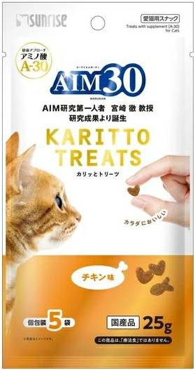 サンライズ　ＡＩＭ３０　カリッとトリーツ　チキン味　２５ｇｘ６０個（ケース販売）
