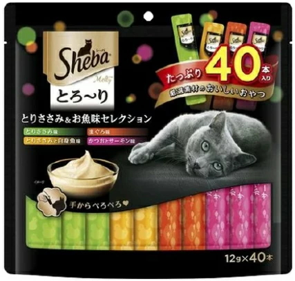 マースジャパン　シーバ　とろ〜り　メルティ　とりささみ＆お魚味セレクション　１２ｇｘ４０本ｘ１２個（ケース販売）