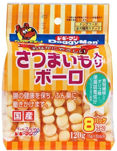ドギーマンハヤシ　さつまいも入りボーロ　１２０ｇｘ２４個（ケース販売）