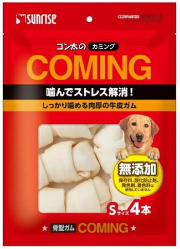 サンライズ　カミング　骨型ガム　Ｓサイズ　４本ｘ２４個（ケース販売）