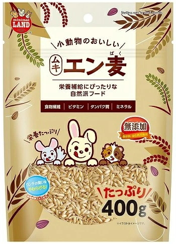 マルカン　小動物のムキエン麦　４００ｇｘ３６個（ケース販売）　ＭＬ−５４０
