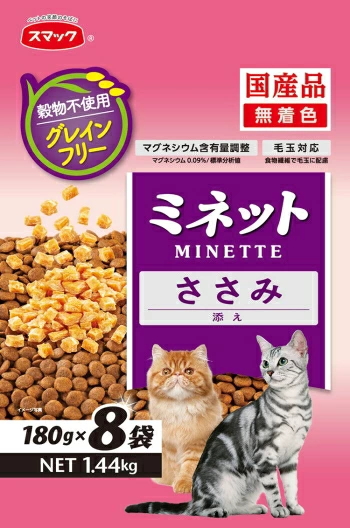 スマック　ミネット　グレインフリー　ささみ添え　１．４４ｋｇｘ６個（ケース販売）