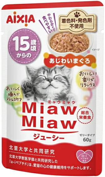 アイシア　ＭｉａｗＭｉａｗジューシー　１５歳頃からのあじわいまぐろ　６０ｇｘ１２０個（ケース販売）