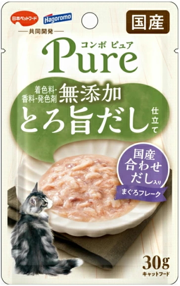日本ペット　コンボ　ピュア　キャット　パウチ　まぐろ・国産合わせだし入り　３０ｇｘ９６個（ケース販売）