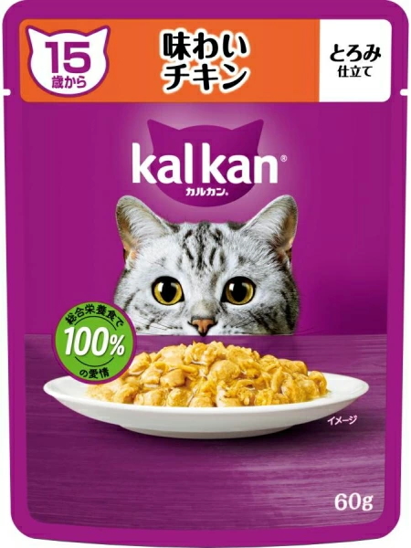 マースジャパン　カルカンパウチ　１５歳から　味わいチキン　６０ｇｘ１２０個（ケース販売）KP148