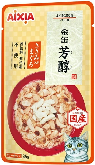 アイシア　金缶　芳醇　ささみ入りまぐろ　３５ｇｘ９６個（ケース販売）