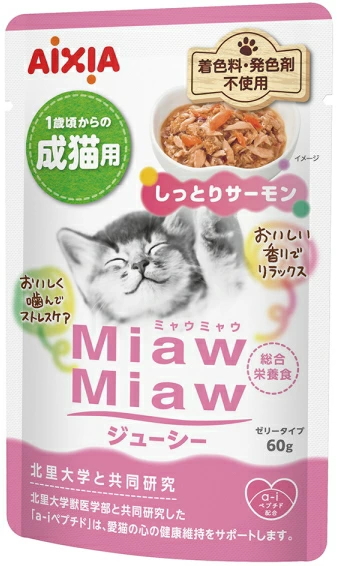 アイシア　ＭｉａｗＭｉａｗジューシー　しっとりサーモン　６０ｇｘ１２０個（ケース販売）