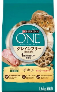ネスレピュリナ　ピュリナワン　グレインフリー　１歳からすべての年齢に　チキン　１．６ｋｇｘ６個（ケース販売）
