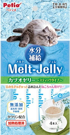 ペティオ　メルトジュレ　水分補給　カツオゼリー　スティックタイプ　４本入ｘ６０個（ケース販売）