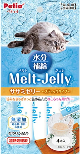 ペティオ　メルトジュレ　水分補給　ササミゼリー　スティックタイプ　４本入ｘ６０個（ケース販売）
