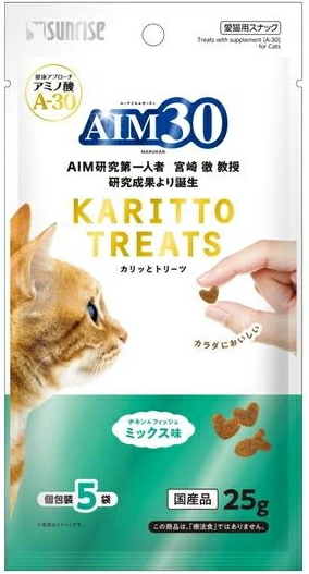 【サンライズ】ＡＩＭ３０　カリッとトリーツ　ミックス味　２５ｇｘ６０個（ケース販売）