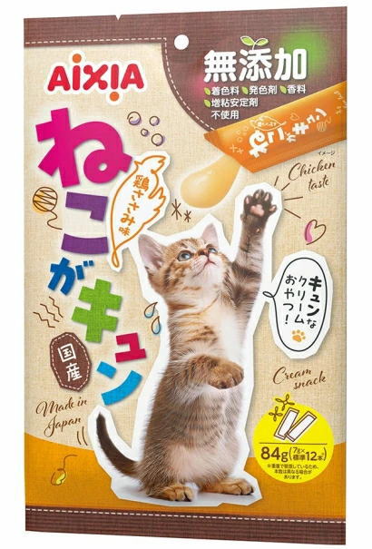 アイシア　ねこがキュン 　 鶏ささみ味　８４ｇｘ２４個（ケース販売）