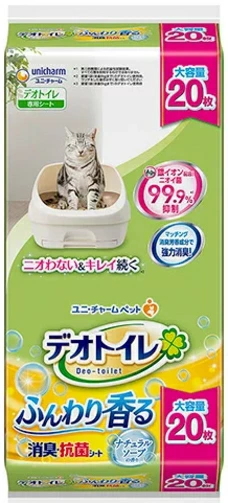 ユニチャーム　デオトイレ　ふんわり香る消臭・抗菌シート　ナチュラルソープの香り　２０枚ｘ１２個（ケース販売） 14,618円