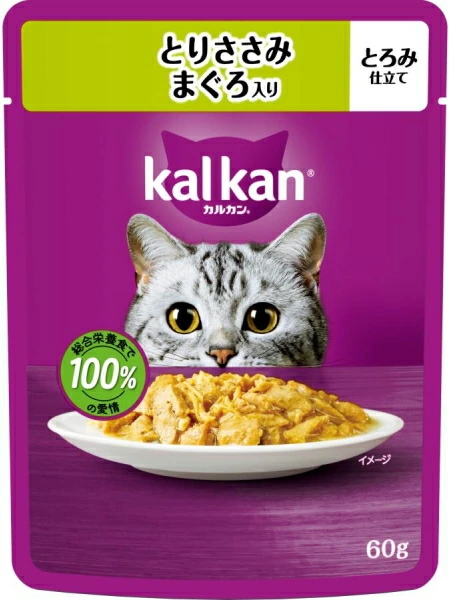 マースジャパン　カルカンパウチ　とりささみ　まぐろ入り　６０ｇｘ１２０個（ケース販売）KP128