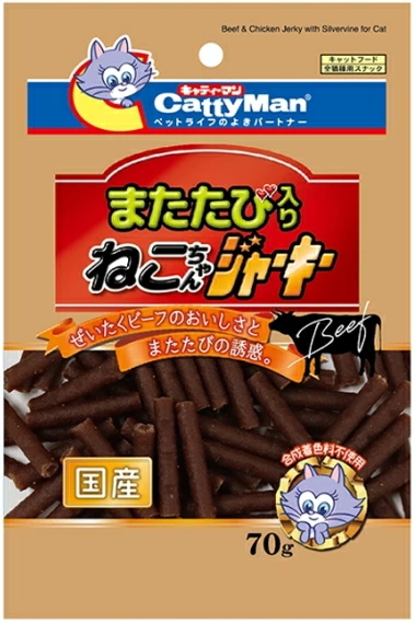 ドギーマンハヤシ　またたび入りねこちゃんジャーキー　７０ｇｘ６０個（ケース販売）