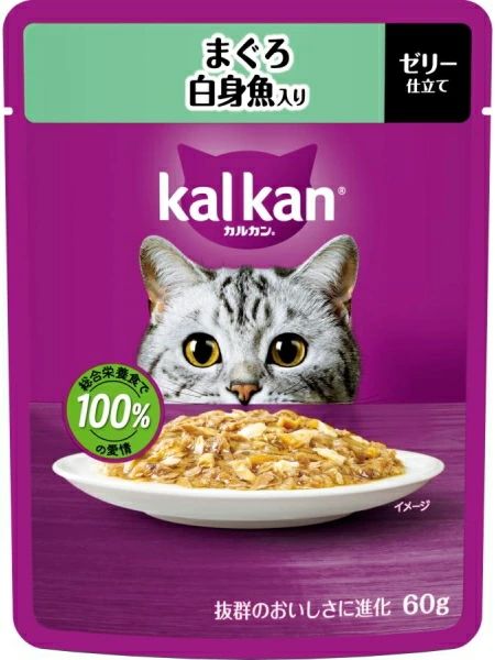 【マースジャパン】カルカンパウチ　まぐろ　白身魚入り　６０ｇｘ１２０個（ケース販売）KP133