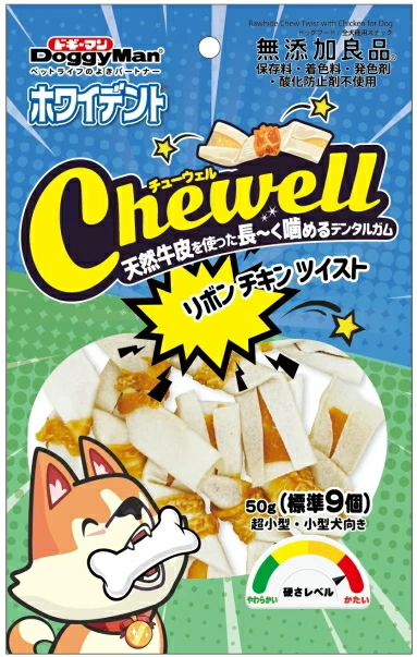 ドギーマンハヤシ　ホワイデント　Ｃｈｅｗｅｌｌ　リボンチキンツイスト　５０ｇｘ４８個（ケース販売）