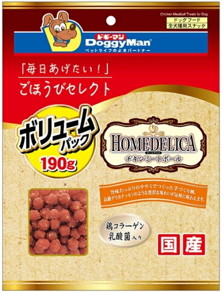ドギーマンハヤシ　ごほうびセレクト　ホームデリカ　チキンミートボール　１９０ｇｘ３６個（ケース販売）