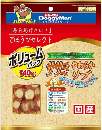 ドギーマンハヤシ　ごほうびセレクト　ササミやわらかリブ　１４０ｇｘ３６個（ケース販売）