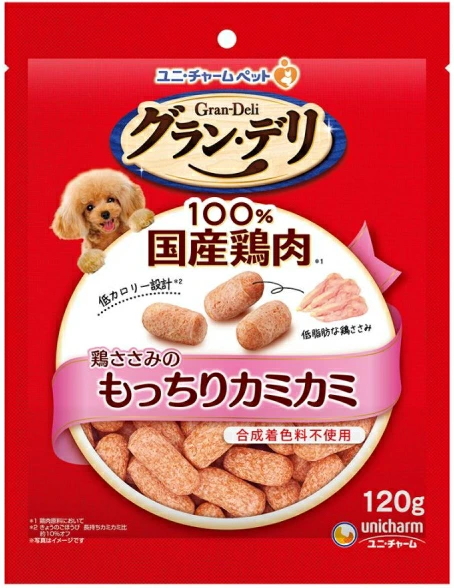ユニチャーム　グランデリ　きょうのごほうび　鶏ささみのもっちりカミカミ　１２０ｇｘ３６個（ケース販売） 8,788円