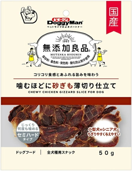ドギーマンハヤシ　無添加良品　噛むほどに砂ぎも薄切り仕立て　５０ｇｘ４８個（ケース販売）