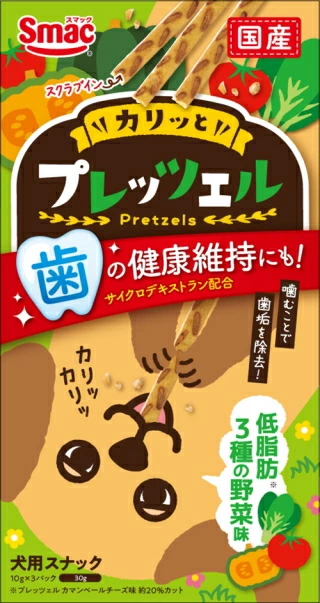 スマック　プレッツェル　低脂肪　３種の野菜味　３０ｇｘ４０個（ケース販売）