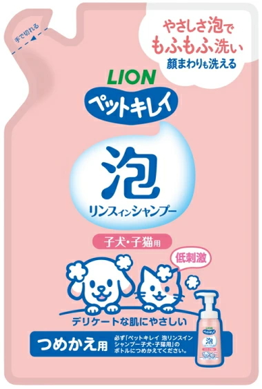ライオンペット　ペットキレイ　泡リンスインシャンプー　子犬・子猫用　つめかえ用　１８０ｍｌｘ３０個（ケース販売） 9,138円