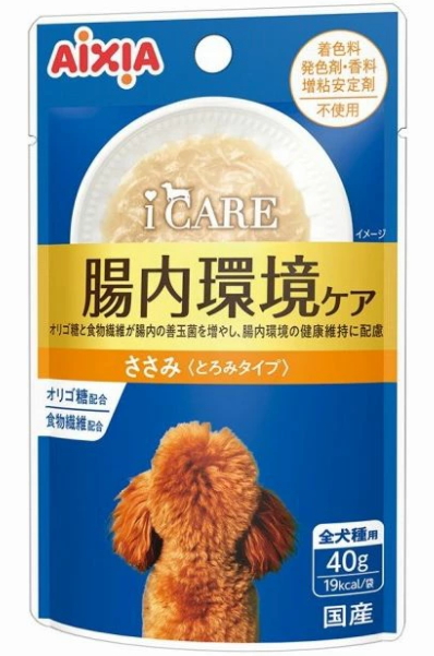 アイシア　ｉ　ＣＡＲE（アイケア）　ドッグ　腸内環境ケア　ささみ　とろみタイプ　４０ｇｘ９６個（ケース販売）