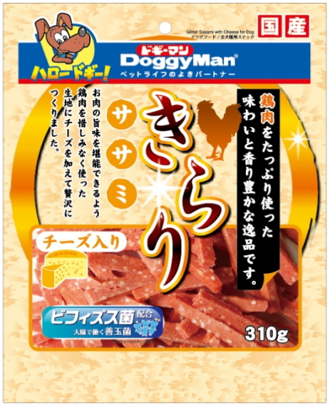 ドギーマンハヤシ　きらりササミ　チーズ入り　３１０ｇｘ２４個（ケース販売）