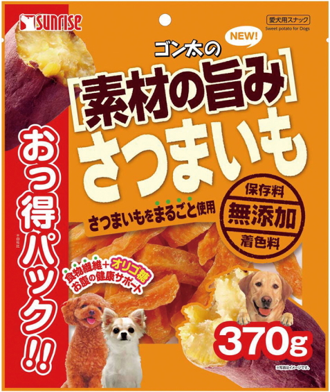 サンライズ　ゴン太の素材の旨み　さつまいも　おっ得パック　３７０ｇｘ２４個（ケース販売）
