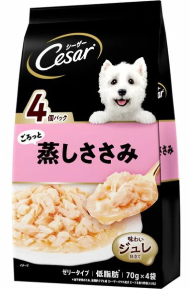 【マースジャパン】シーザー　ごろっと蒸しささみ　７０ｇｘ４袋ｘ３６個（ケース販売） 9,392円
