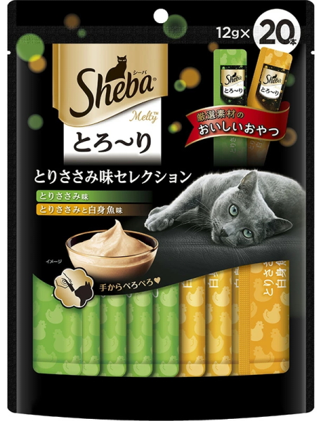 マースジャパン　シーバ　とろ〜り　メルティ　とりささみ味セレクション　１２ｇｘ２０本ｘ２０個（ケース販売）　SMT-32