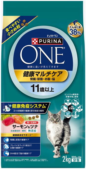 ネスレピュリナ　ピュリナワン　キャット　１１歳以上　健康マルチケア　サーモン&amp;ツナ　２ｋｇｘ６個（ケース販売）