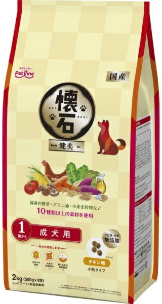 ペットライン　懐石　健美　１歳から　成犬用　２ｋｇｘ４個（ケース販売）