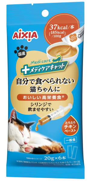 アイシア　メディケアキャット　シリンジで飲ませやすい　とろとろチキンペースト　２０ｇｘ６本ｘ２４個（ケース販売）