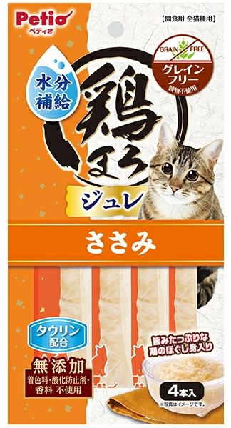 ペティオ　鶏まろ　水分補給ジュレスティック　ささみ　４本入ｘ６０個（ケース販売）