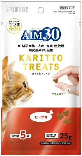 サンライズ　ＡＩＭ３０　カリッとトリーツ　ビーフ味　２５ｇｘ６０個（ケース販売）