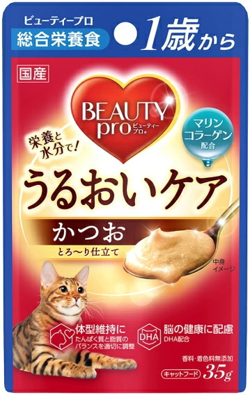 日本ペット　ビューティープロ　キャット　パウチ　１歳から　かつお　３５ｇｘ９６個（ケース販売）